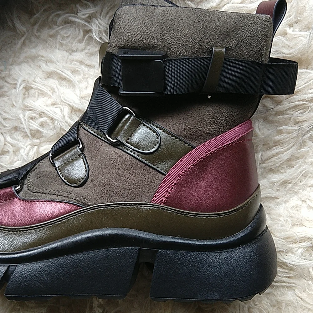 Azura Kenny Funky Chunky Platform Faux Fur Lined Boots